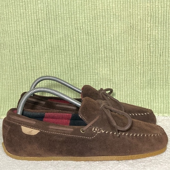 Sperry Mens Brown Suede Leather Topsider Driving Casual Moccasin Shoes SZ 7.5 M - Picture 1 of 11